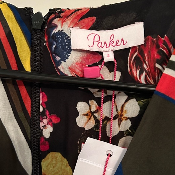 PARKERNY SCARF FLOWER LONG SLEEVE DRESS - Picture 3 of 7